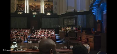 London County Hall Courtroom Stalls F201 view from seat photo