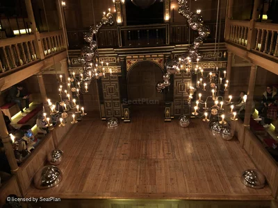 Sam Wanamaker Playhouse Playhouse Upper Gallery A13 view from seat photo