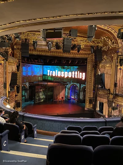 Theatre Royal Haymarket Royal Circle F21 view from seat photo