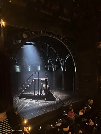 Palace Theatre Dress Circle B34 view from seat photo
