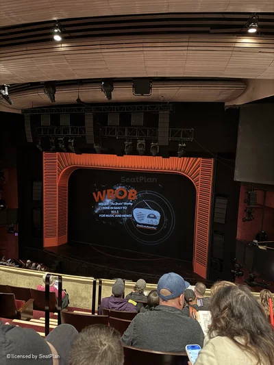 Marquis Theatre Mezzanine F8 view from seat photo