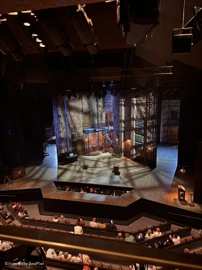 Barbican Theatre Upper Circle A23 view from seat photo