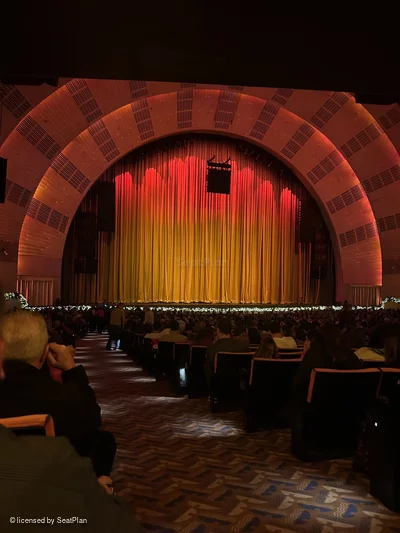 Radio City Music Hall Orchestra 6 Q601 view from seat photo