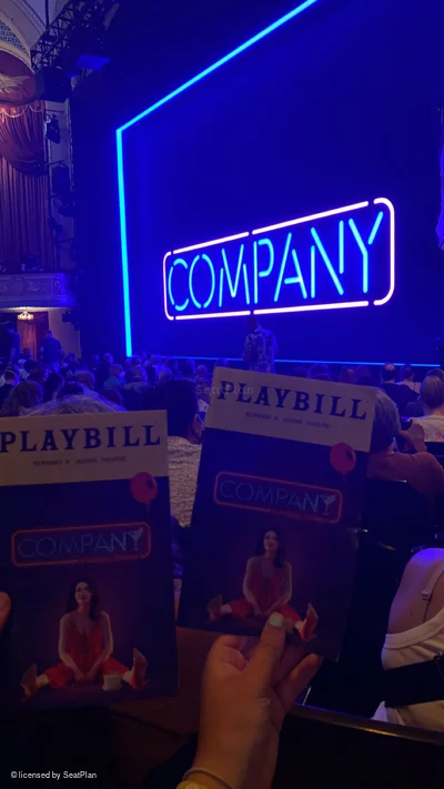 Bernard B. Jacobs Theatre Orchestra K20 view from seat photo