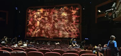 Minskoff Theatre Orchestra S130 view from seat photo