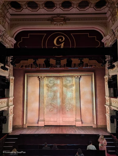 Garrick Theatre Dress Circle A12 view from seat photo