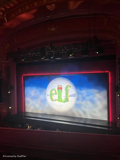 Dominion Theatre Circle B13 view from seat photo