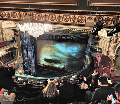 Sondheim Theatre Grand Circle K4 view from seat photo
