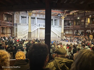 Shakespeare's Globe Theatre Lower Gallery - Bay J E68 view from seat photo