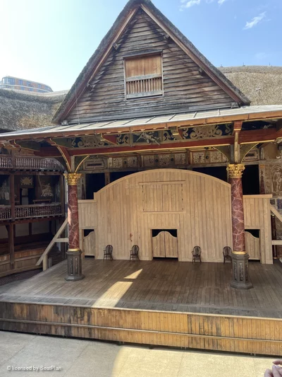 Shakespeare's Globe Theatre Lower Gallery - Bay G A23 view from seat photo