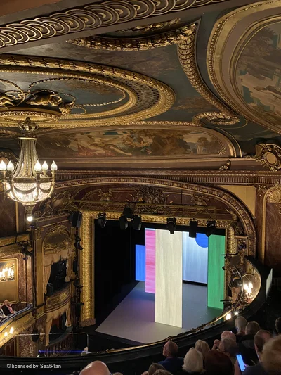Theatre Royal Haymarket Upper Circle F3 view from seat photo