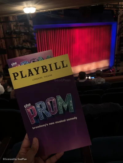 Longacre Theatre Mezzanine F22 view from seat photo