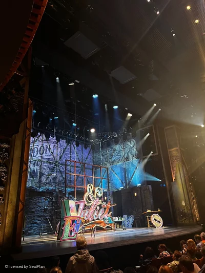 Stephen Sondheim Theatre Orchestra G13 view from seat photo