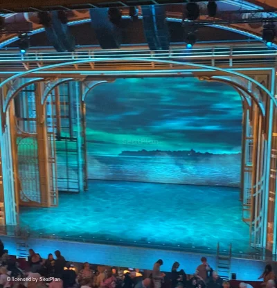 Broadway Theatre Front Mezzanine E121 view from seat photo