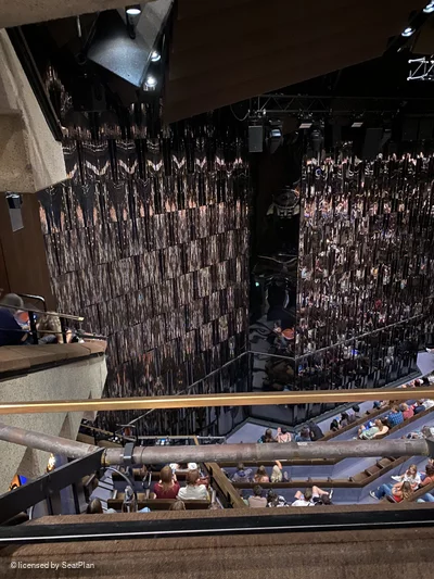 Barbican Theatre Upper Circle A58 view from seat photo