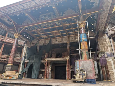 Shakespeare's Globe Theatre Yard Standing A19 view from seat photo