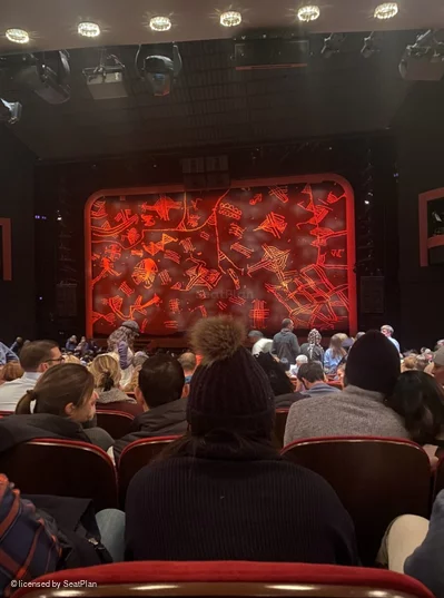 Minskoff Theatre Orchestra X125 view from seat photo