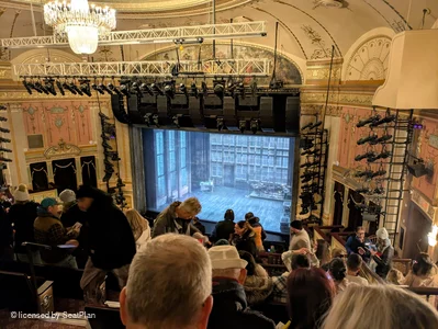 Neil Simon Theatre Mezzanine O8 view from seat photo