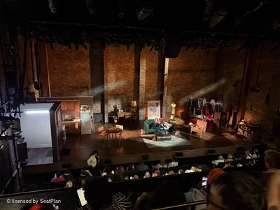 Minetta Lane Theatre Mezzanine CC112 view from seat photo