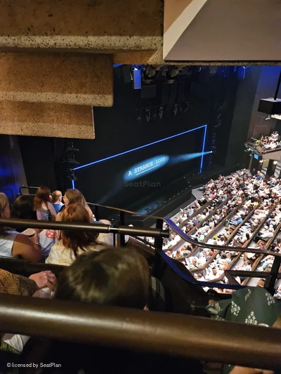 Barbican Theatre Upper Circle B65 view from seat photo