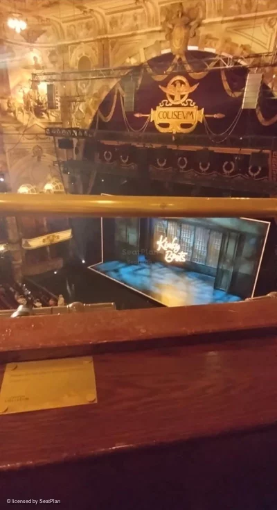 London Coliseum Balcony A8 view from seat photo