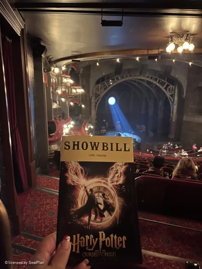 Lyric Theatre Dress Circle L13 view from seat photo