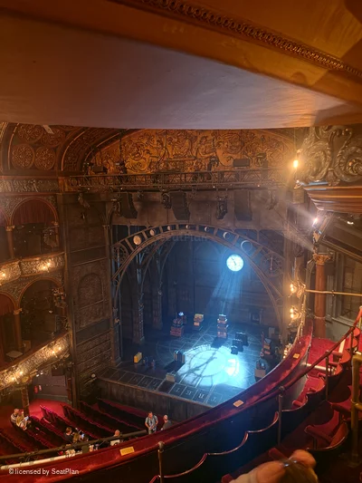 Palace Theatre Grand Circle E9 view from seat photo