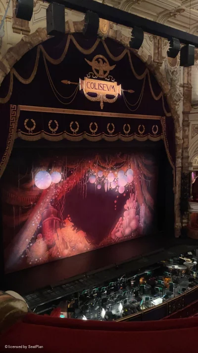 London Coliseum Upper Circle B51 view from seat photo
