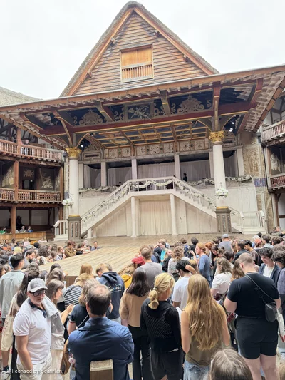 Shakespeare's Globe Theatre Lower Gallery - Bay G B32 view from seat photo