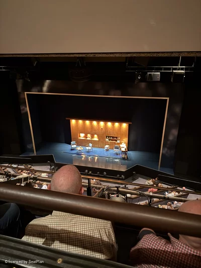 Barbican Theatre Upper Circle B25 view from seat photo