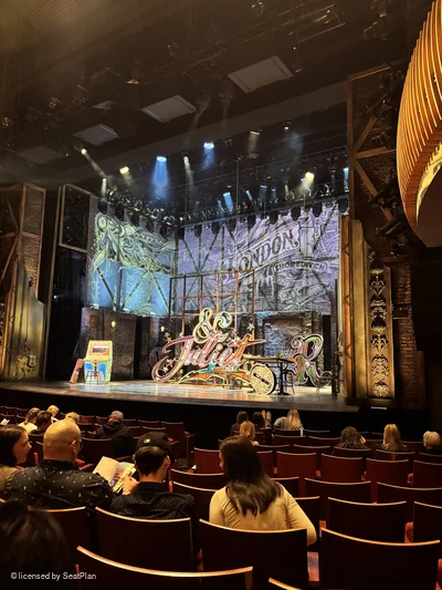 Stephen Sondheim Theatre Orchestra G12 view from seat photo