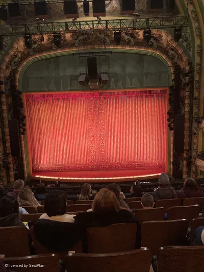 New Amsterdam Theatre Mezzanine GG106 view from seat photo
