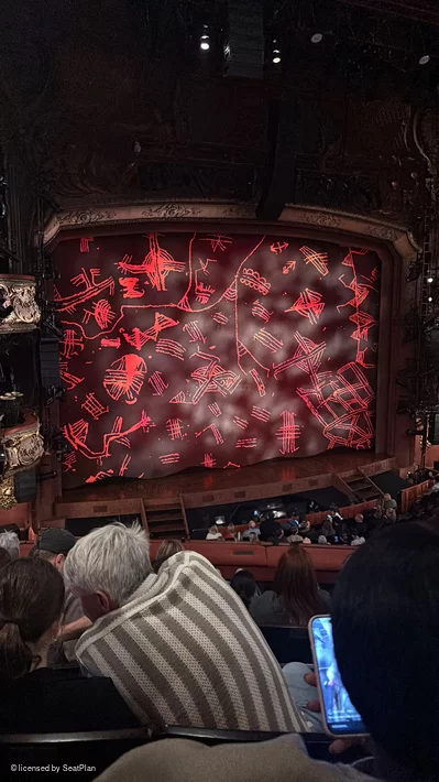 Lyceum Theatre Royal Circle F45 view from seat photo