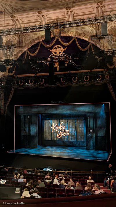 London Coliseum Dress Circle B23 view from seat photo