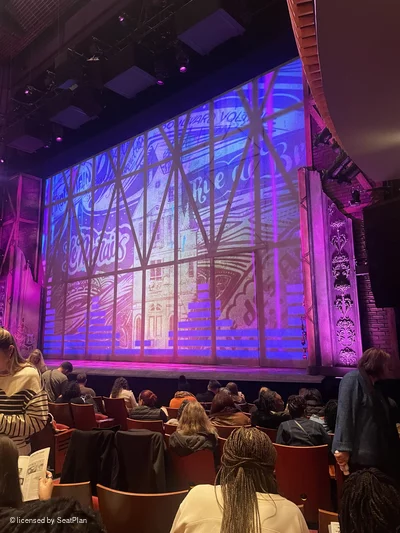 Stephen Sondheim Theatre Orchestra J14 view from seat photo