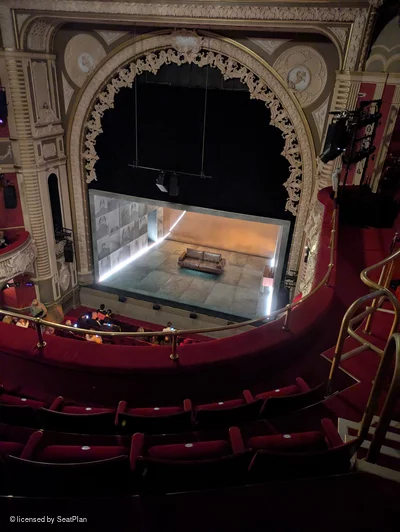Lyric Hammersmith Upper Circle D1 view from seat photo