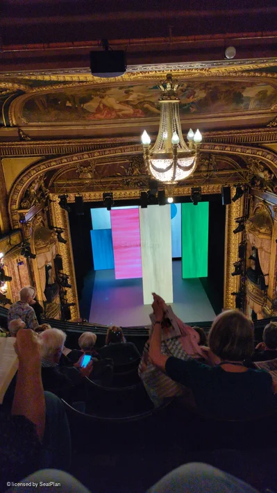 Theatre Royal Haymarket Upper Circle G13 view from seat photo