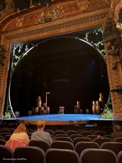 Theatre Royal Haymarket Stalls J5 view from seat photo
