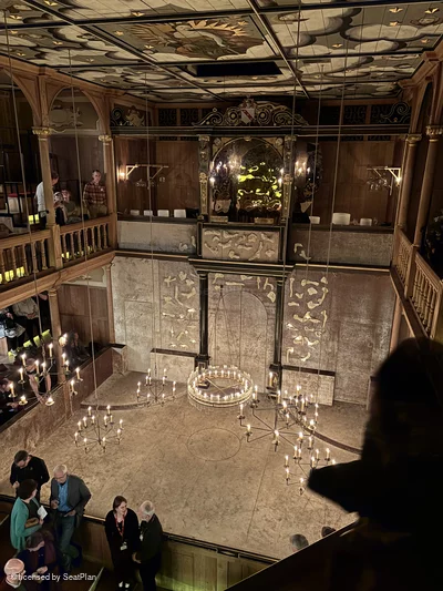 Sam Wanamaker Playhouse Playhouse Upper Gallery B10 view from seat photo