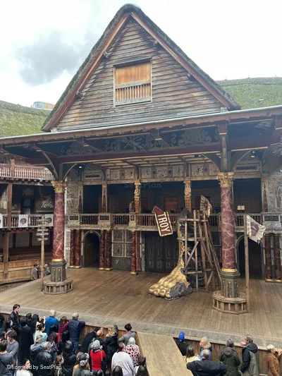 Shakespeare's Globe Theatre Middle Gallery - Bay G A22 view from seat photo