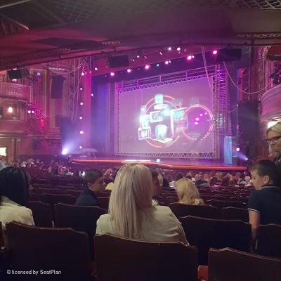 Dominion Theatre Stalls U2 view from seat photo