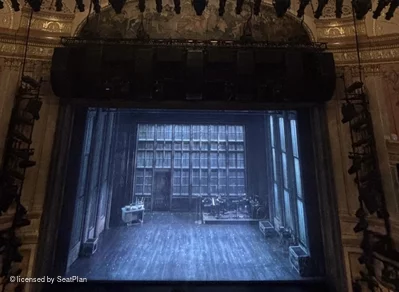 Neil Simon Theatre Mezzanine H112 view from seat photo
