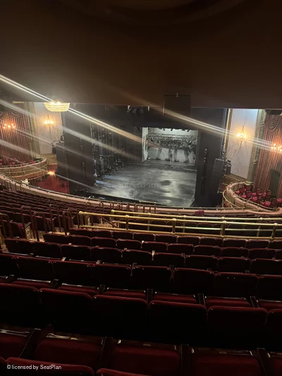 St James Theatre Mezzanine Q16 view from seat photo