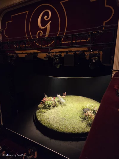 Garrick Theatre Grand Circle BoxJ1 view from seat photo