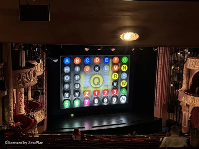 Shaftesbury Theatre Royal Circle M33 view from seat photo