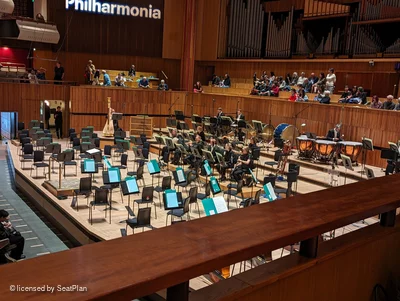 Royal Festival Hall Side Stalls X15 view from seat photo