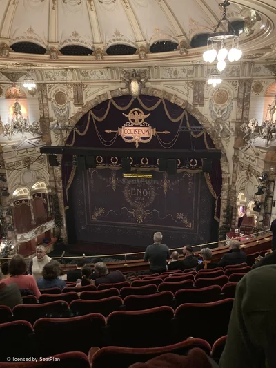London Coliseum Balcony K14 view from seat photo