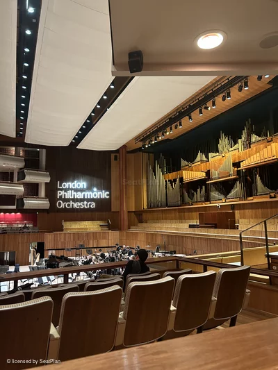 Royal Festival Hall Side Stalls Z18 view from seat photo