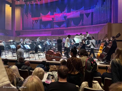 Royal Festival Hall Front Stalls E6 view from seat photo