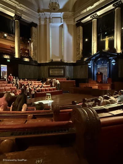 London County Hall Courtroom Stalls E143 view from seat photo